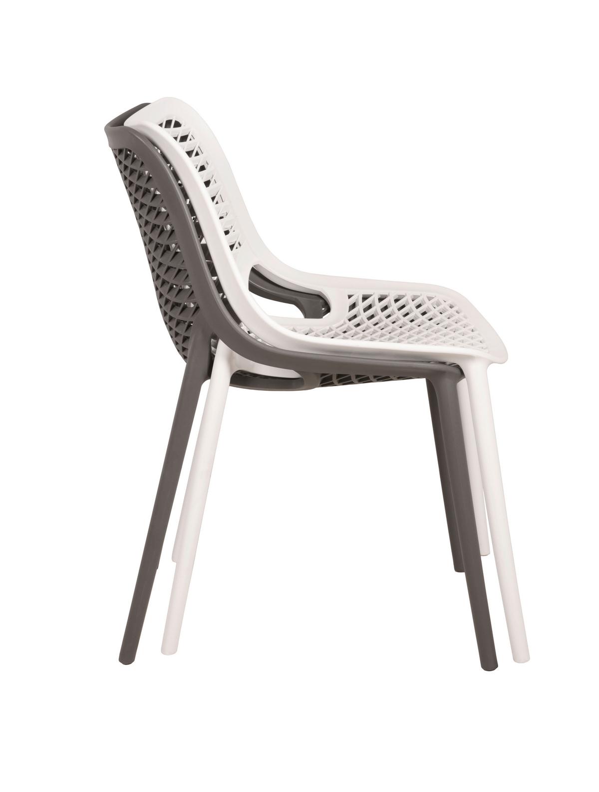 GARTENSTUHL-SET STUHL TEANA,ANTHRAZIT, 2ER SET - Anthrazit, MODERN, Kunststoff (50/83/60cm) - Gardenson