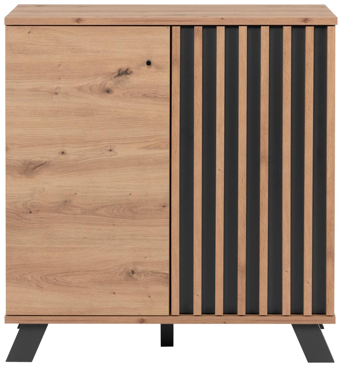 Kommode Mit Einlegeböden 80 Cm Medan Anthrazit/eiche Dekor - Anthrazit/Eiche Artisan, LIFESTYLE, Holzwerkstoff (80/85/40cm) - MID.YOU