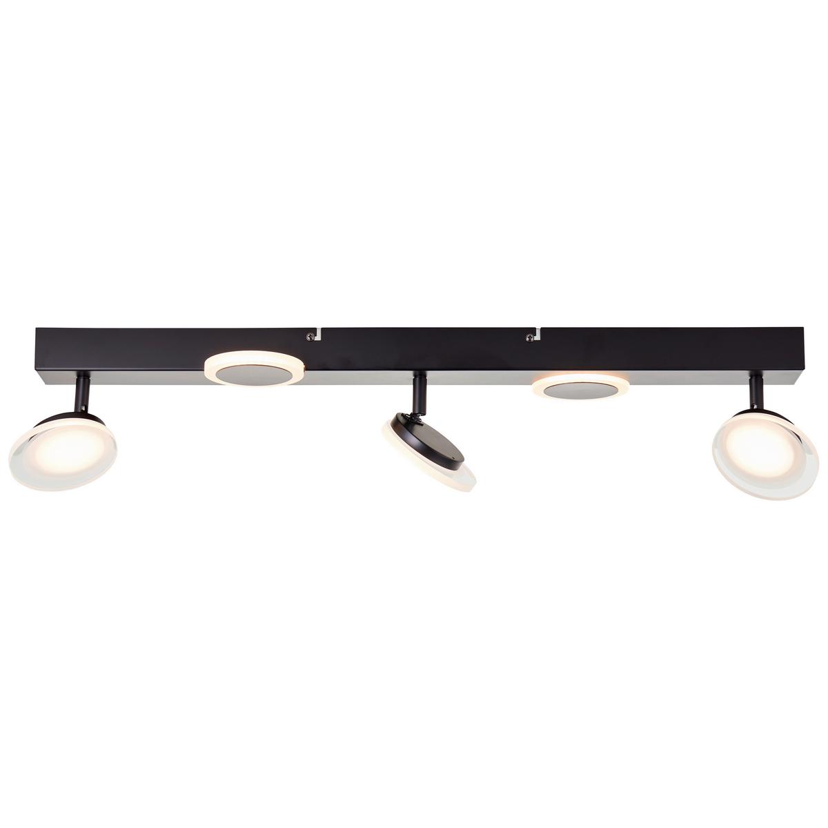Led-strahler Meriza 3-flammig Verstellbar L: 70 Cm - Schwarz, Design, Kunststoff/Metall (16/70/15cm) - Brilliant