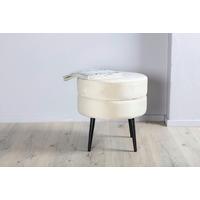 Hocker Pot - Beige/Schwarz, Design, Textil/Metall (40/40/40cm) - Livetastic