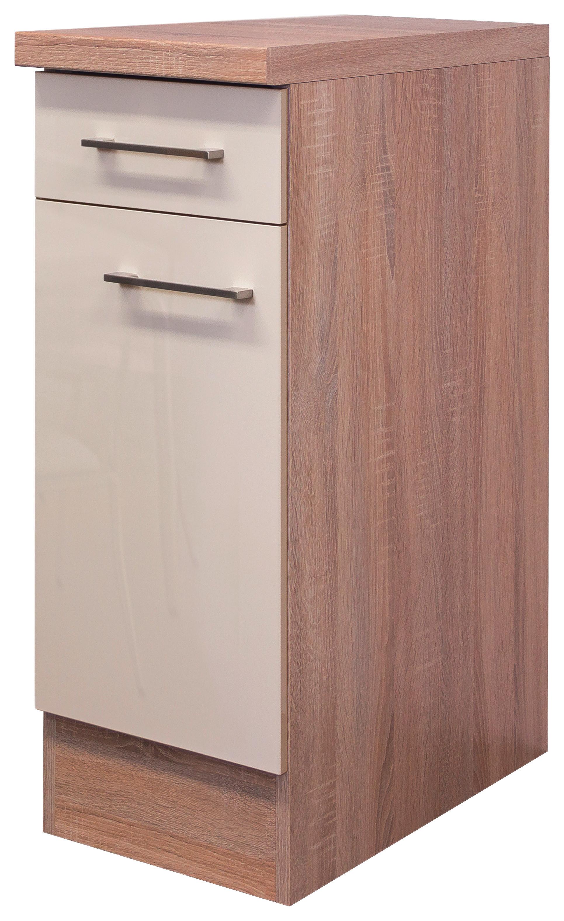 Küchenunterschrank Nepal 30 cm Kaschmir/Eiche Dekor mit Lade - Kaschmir/Sonoma Eiche, MODERN, Holzwerkstoff (30/86/60cm) - FlexWell