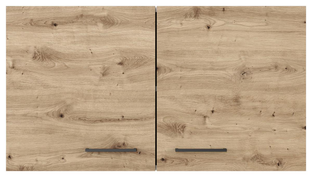 Küchenoberschrank Cara 100 cm Eiche Artisan - Eiche Artisan, KONVENTIONELL, Holzwerkstoff (100/54,8/32cm) - FlexWell