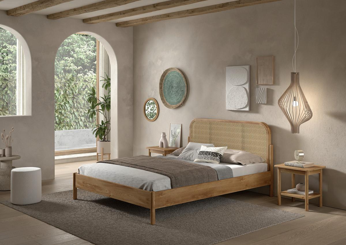 Bett Olive Eichefarben 160x200cm - Eichefarben, MODERN, Holz/Holzwerkstoff (160/200cm) - Vipack