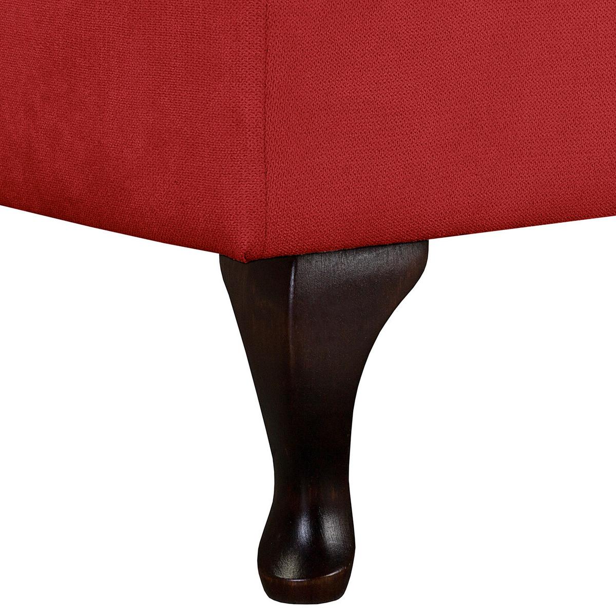 Récamiere Pako Rot B: 185cm - Rot/Braun, Design, Textil (185/93/75cm) - Livetastic