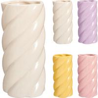 Váza TWISTY - pink/orgovánová, Basics, keramika (12.5/25/12.5cm)