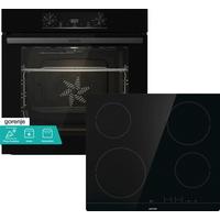 Backofenset Jump Set Aqua Schwarz B:59,5cm - Schwarz, Glas/Metall (59,5/59,5/56,4cm) - Gorenje