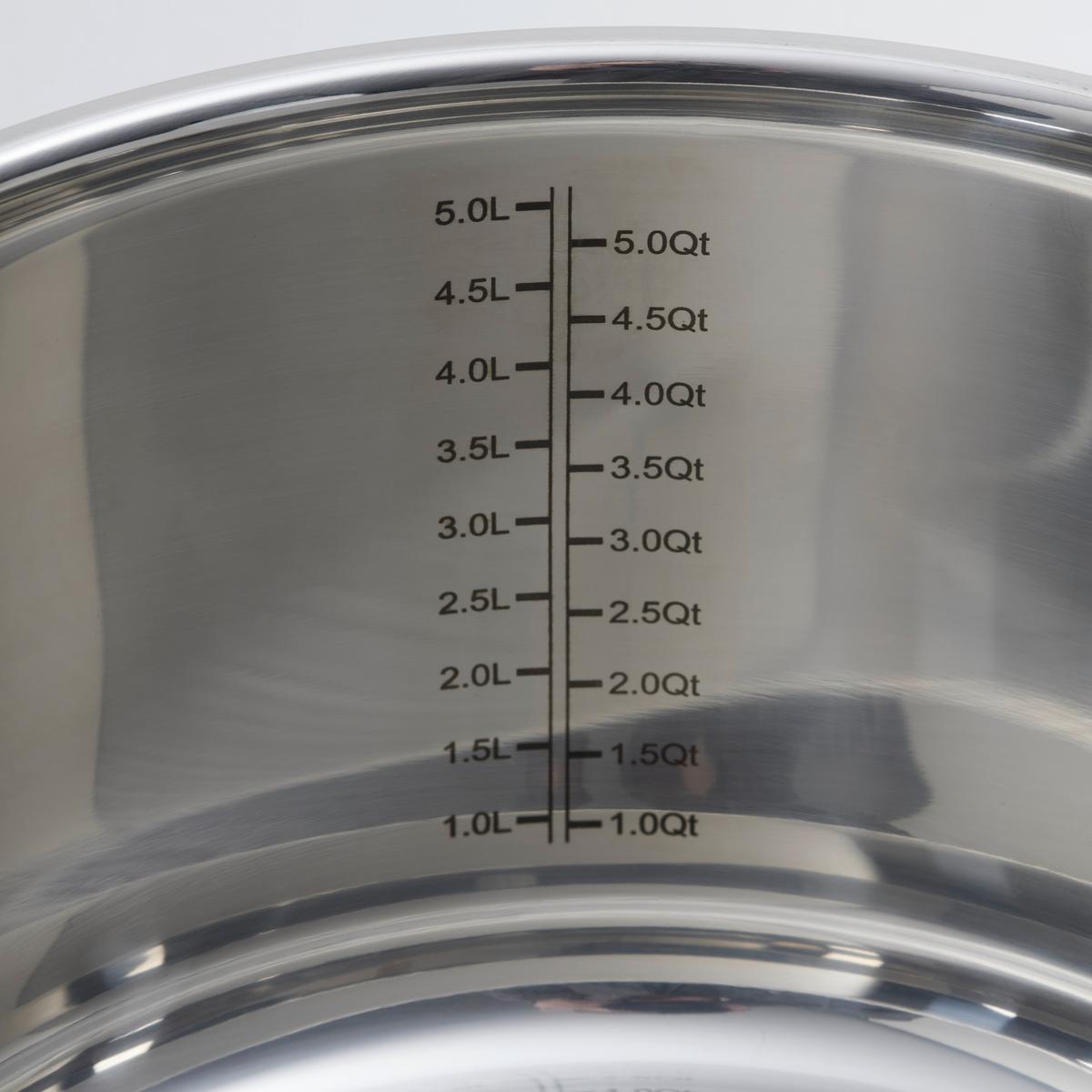 Sada hrnců EMILIAN 4-dílna sada - průhledné/čiré, Moderní, kov/sklo - ELO