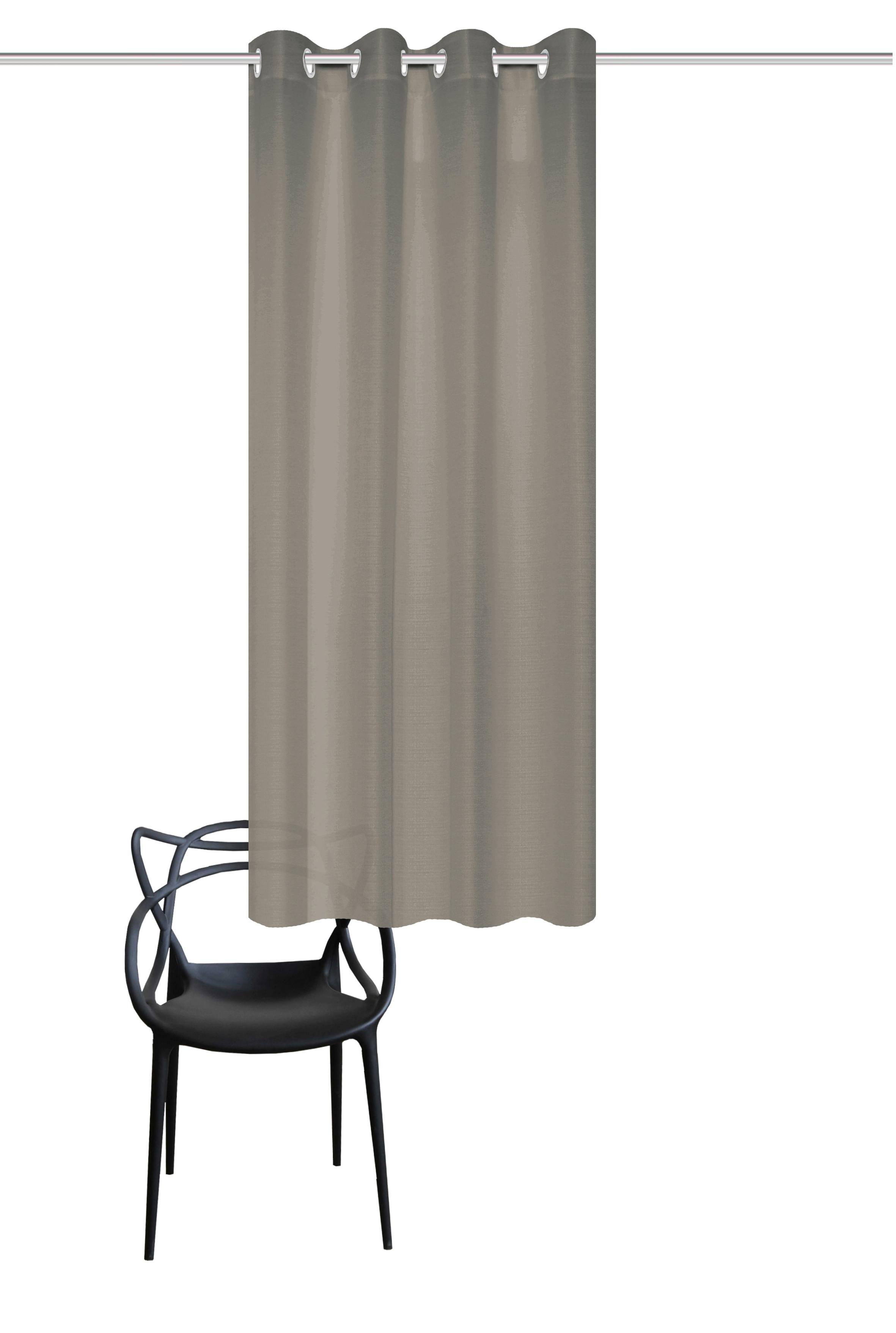 Ösenvorhang Benoga - Taupe, Basics, Textil (135/175cm)