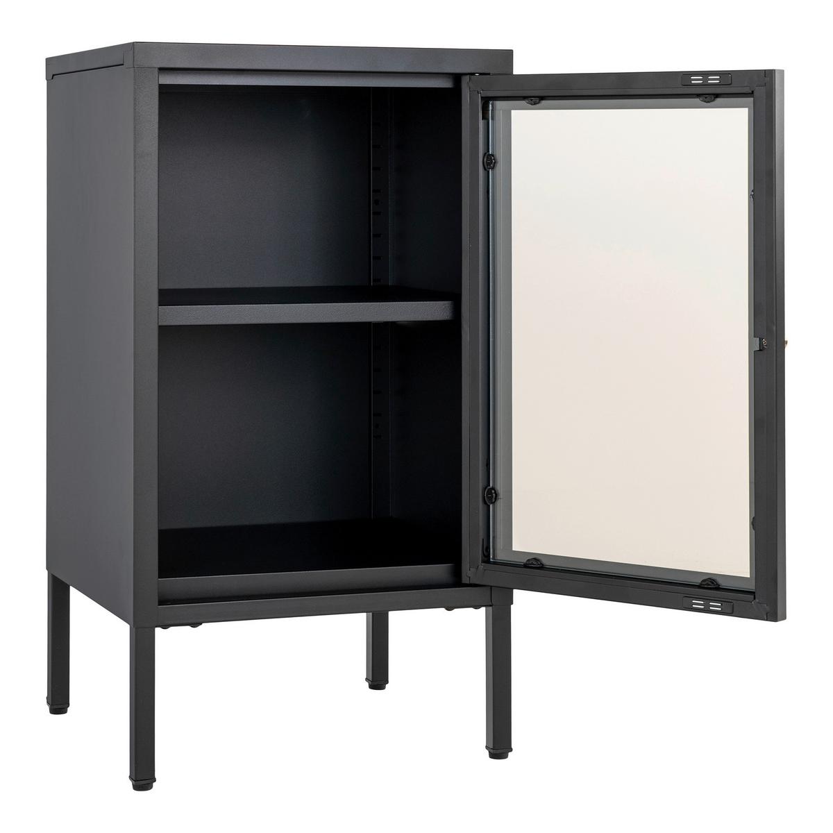 GARDEROBENSCHRANK Dalby Schwarz B: 38cm - Transparent/Schwarz, Design, Glas/Metall (38/70/35cm) - MID.YOU