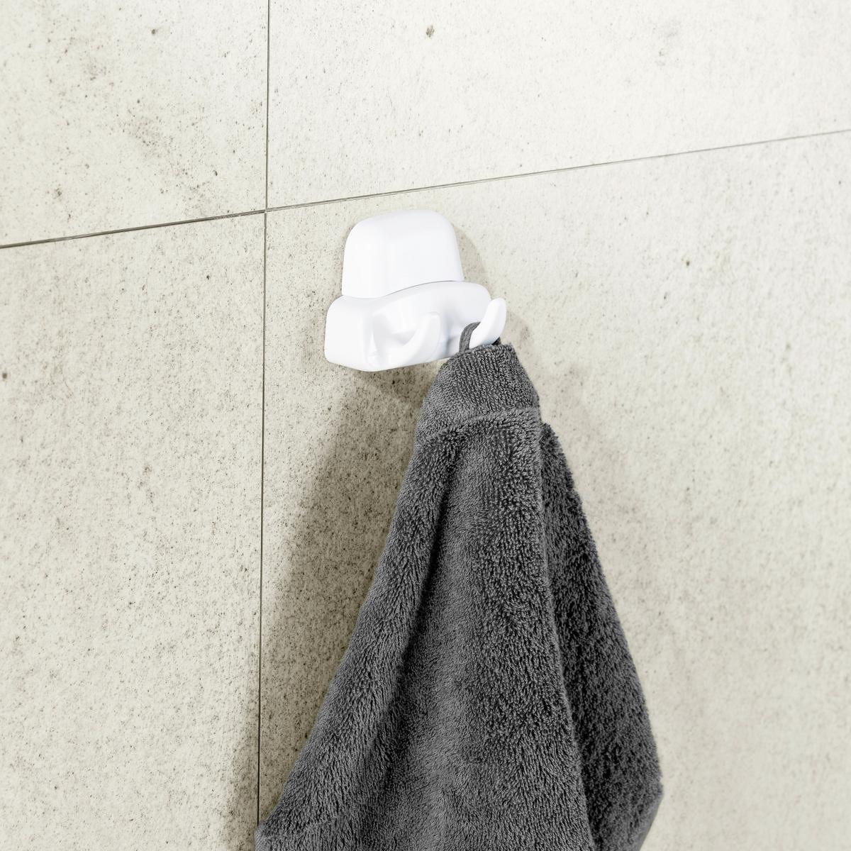 Fali Kampó Pure Duo 17940100 - fehér, Konventionell, műanyag (8/5,5/4,5cm) - Wenko