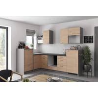 Eckküche Plan - Wildeiche/Anthrazit, MODERN, Holzwerkstoff (178/280cm) - Express