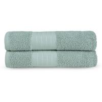 Duschtuchset Sage Hellgrün 70x140 cm - Basics, Textil (70/140cm)