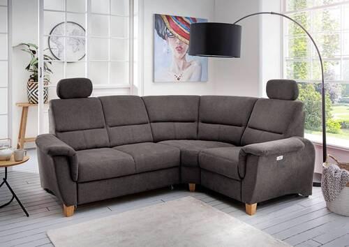 Ecksofa Parole Anthrazit S:237/186 cm - Wildeiche/Anthrazit, KONVENTIONELL, Textil (237/186cm) - Livetastic