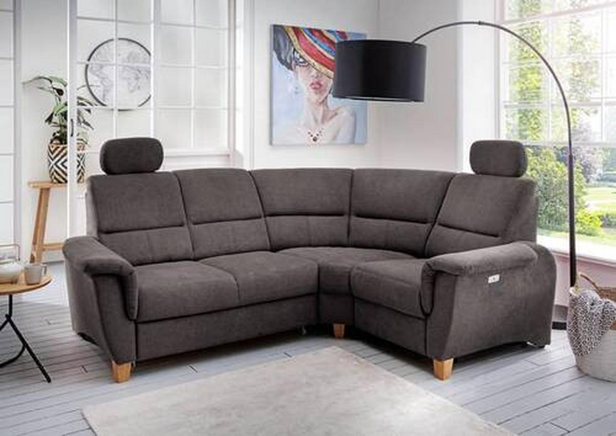 Ecksofa Parole Anthrazit S:237/186 cm - Wildeiche/Anthrazit, KONVENTIONELL, Textil (237/186cm) - Livetastic