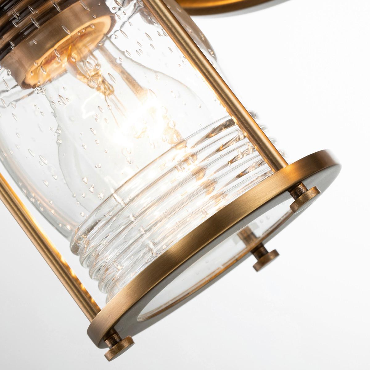 Fürdőszobai Falilámpa Qn-Ashlandbay2-Nbr-Bath - sárgarézszínű, Konventionell, üveg/fém (20,6/36,2/16,6cm) - Elstead Lighting