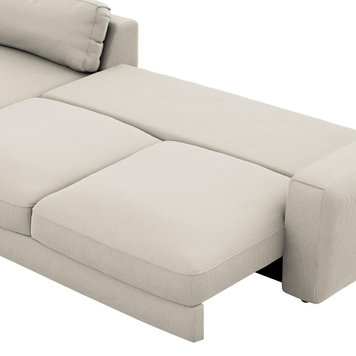 Ecksofa Bourbon, Grau S: 176x303 cm - Schwarz/Grau, MODERN, Textil (176/303cm) - Trendmanufaktur