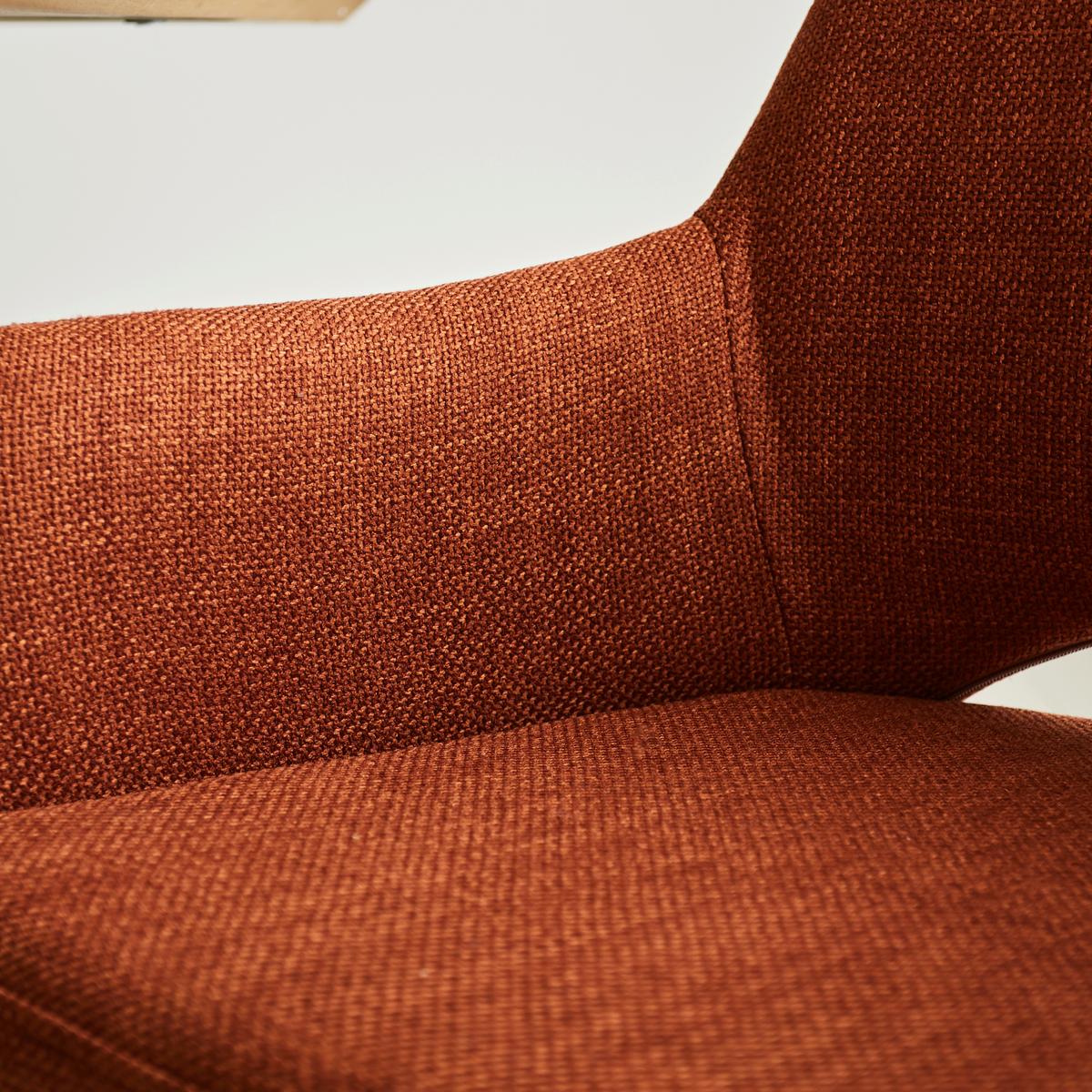 Armlehnstuhl Brest Orange B: 60 Cm - Schwarz/Orange, MODERN, Textil/Metall (60/88/63,5cm) - MID.YOU