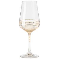 Sklenice na červené víno Elegance, ca 550ml - čiré/barvy zlata, Moderní, sklo (0,55l) - Bohemia