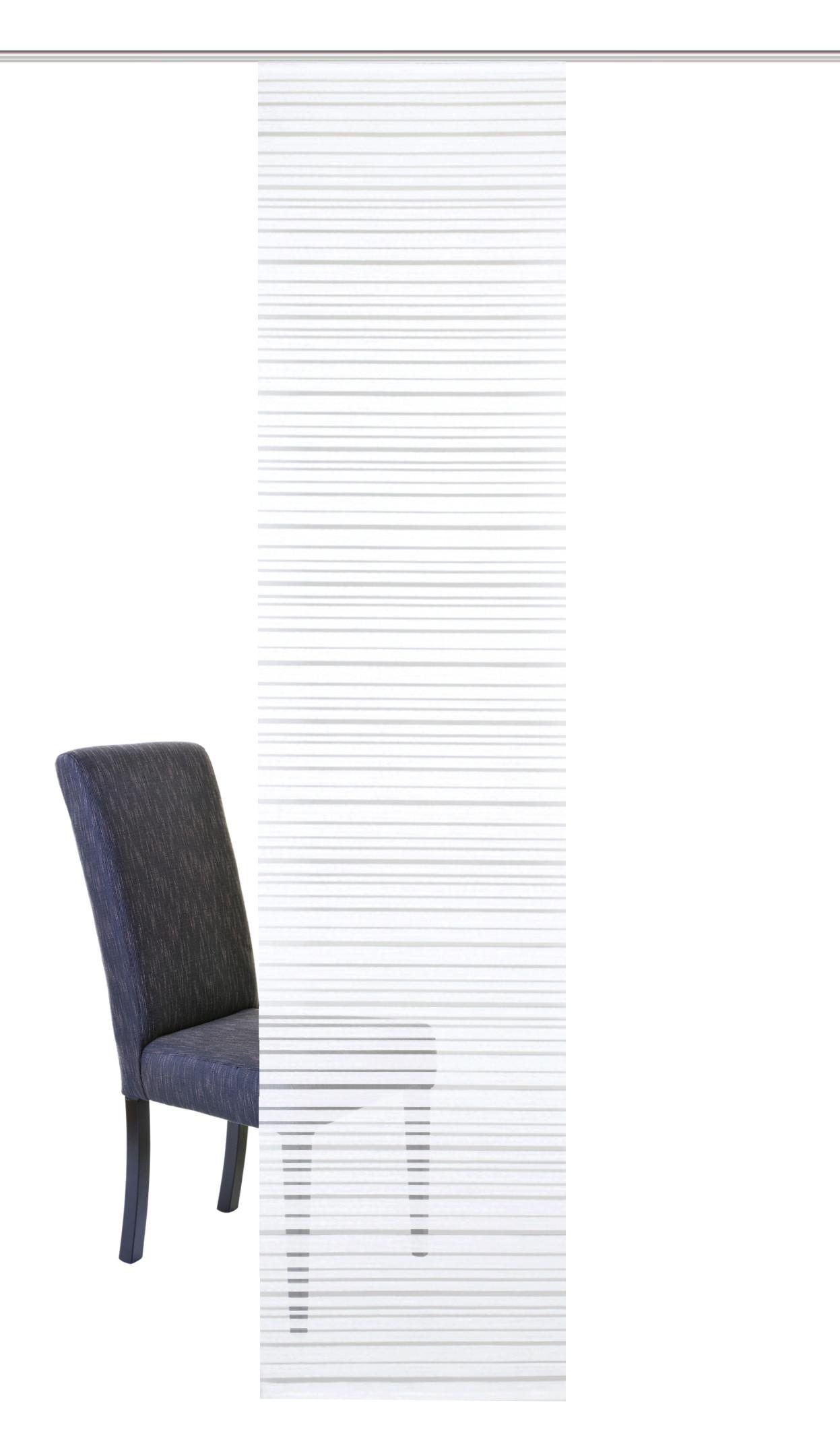 Flächenvorhang Folke Weiß B: 60 Cm - Weiß, Design, Textil (60/245cm)
