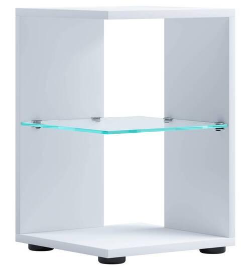 Príručný stolík Elani š: 30 cm, biely - čierna/biela, Modern, kompozitné drevo/plast (30/45/30cm) - MID.YOU