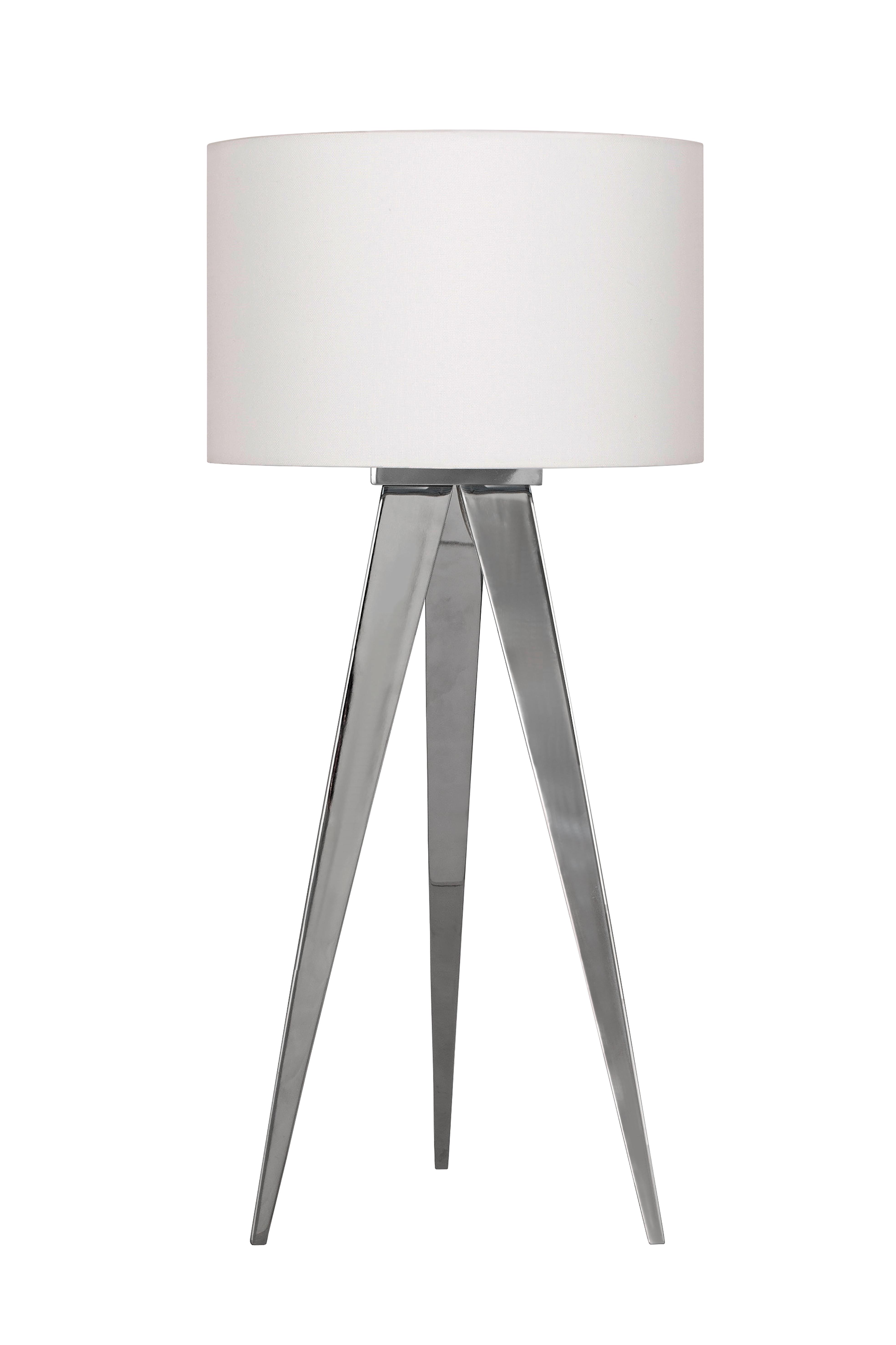 Tischlampe Tripod Chromfarben mit Kippschalter