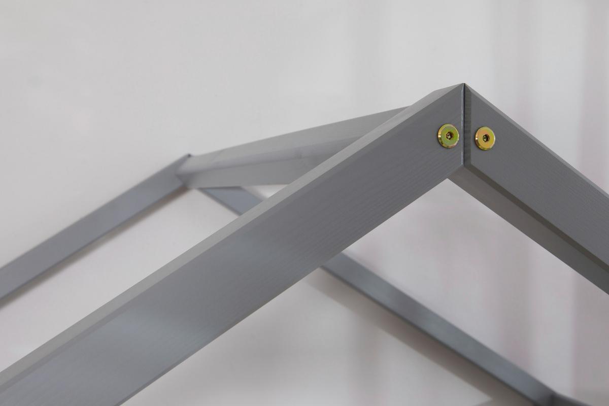 Hausbett Lou Bettschublade Hellgrau B: 100 Cm - Hellgrau/Naturfarben, MODERN, Holz (100/200cm) - MID.YOU