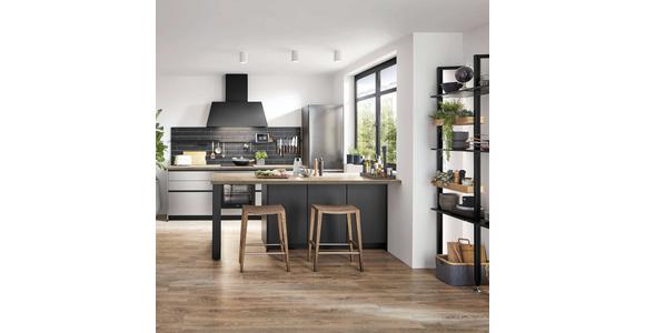 Eckküche Edelstahlfarben Gebürstet, Planbar Nach Maß - Edelstahlfarben, MODERN, Holzwerkstoff - Vertico