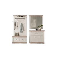 Garderobe Florenz Pinienfarbe/Hellbraun 224cm - Hellbraun/Pinienfarben, Design, Holzwerkstoff (224/201/45cm) - MID.YOU