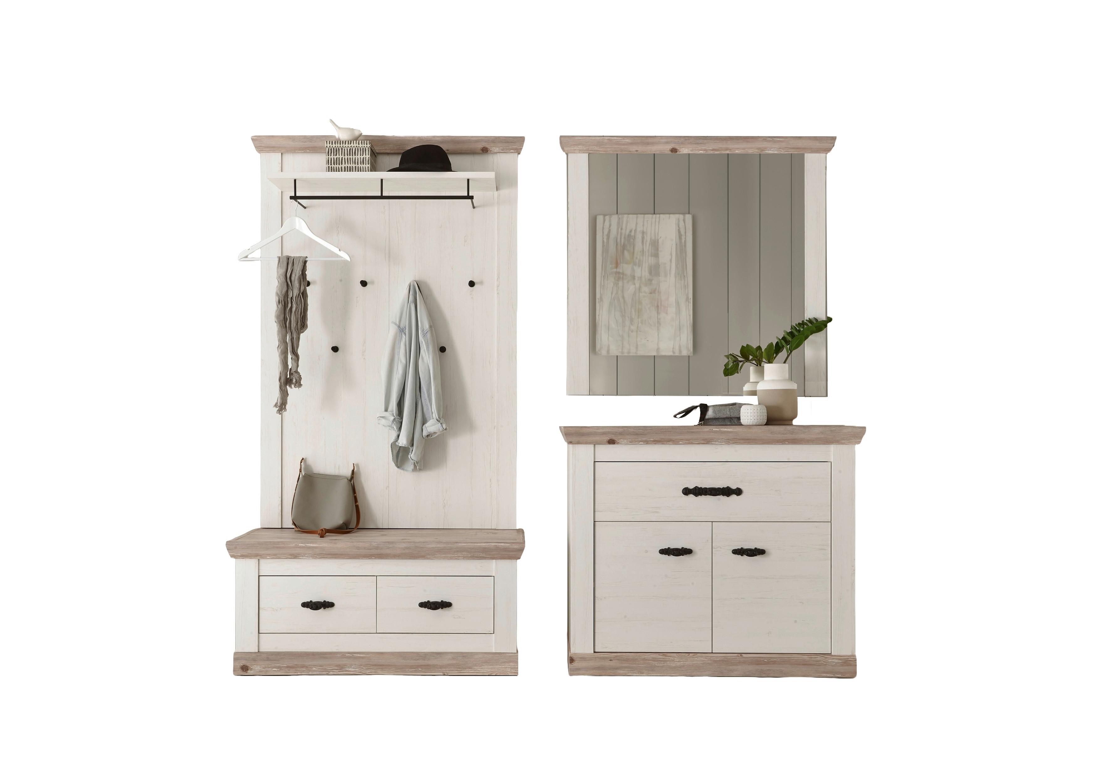 Garderobe Florenz Pinienfarbe/hellbraun 224cm