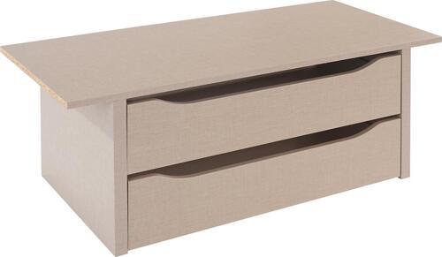 Schubkasteneinsatz Pack´s B: 111 cm Leinenoptik 2 Laden - MODERN, Holz (111/39/45cm)