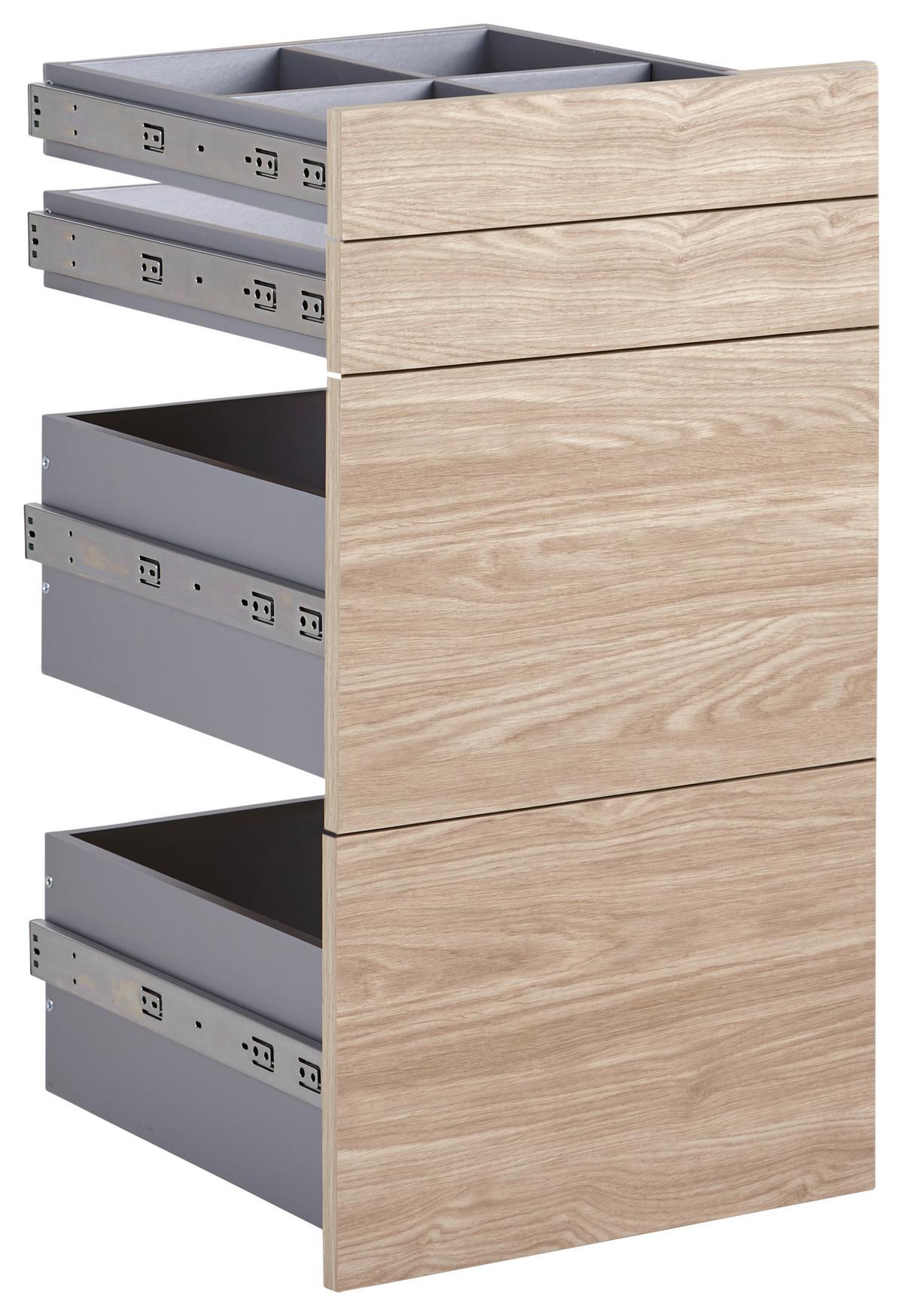 Schubladeneinsatz Unit Eiche B: 45,3 Cm 4 Fächer - MODERN, Holzwerkstoff (45,3/83/47cm) - Ondega