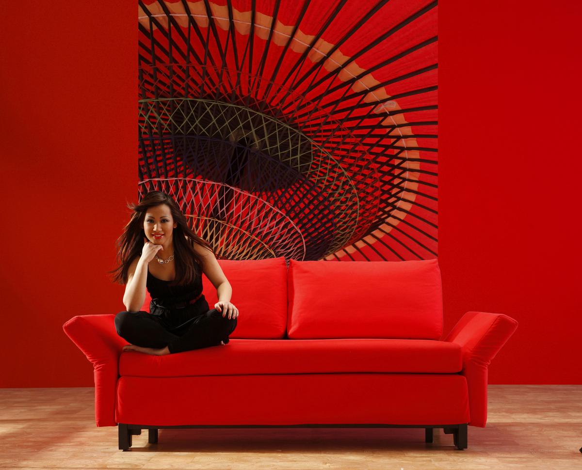 Vliestapete Bangkok - Rot, Basics (150/250cm) - Komar