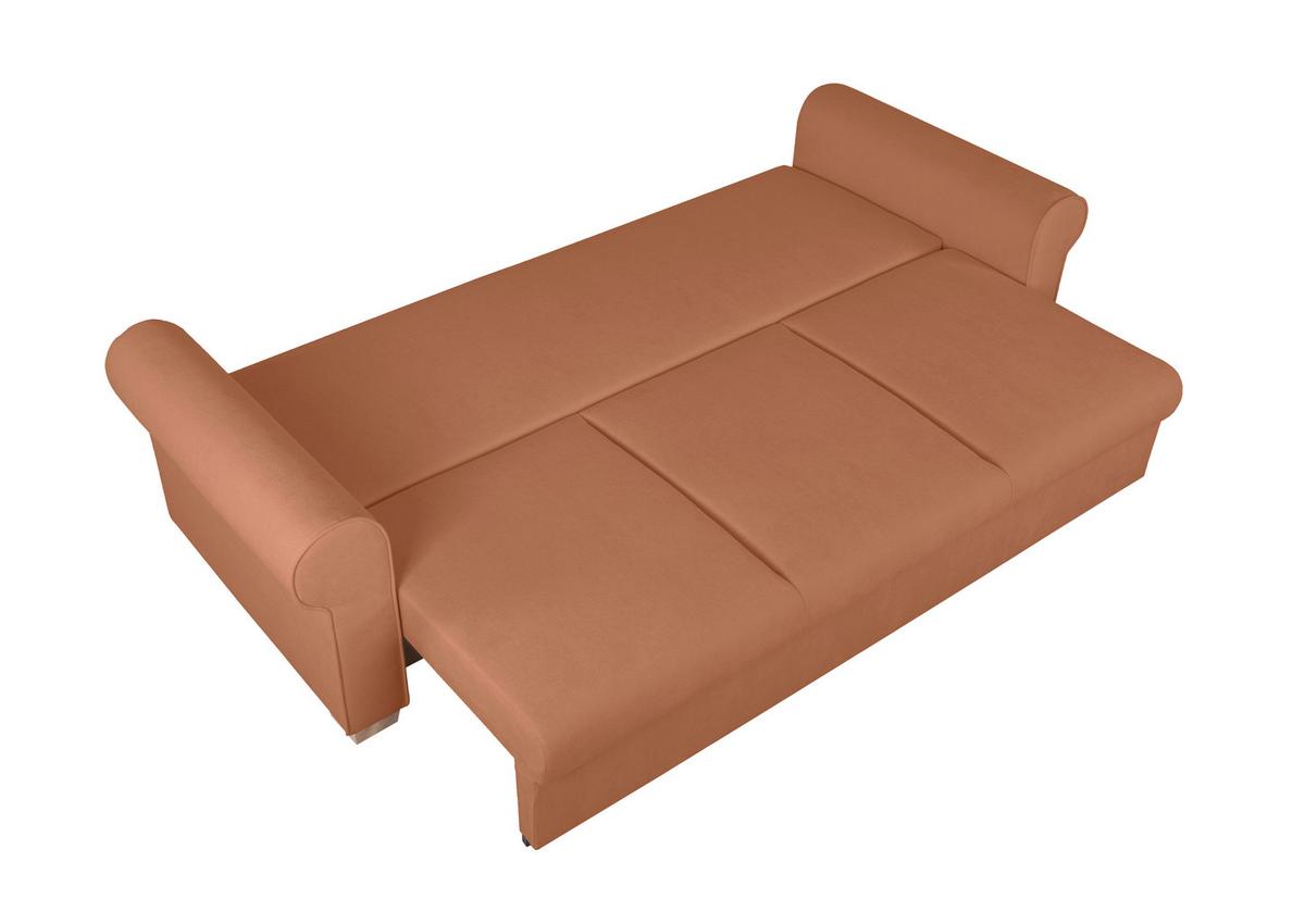 Schlafsofa Arles, Rostfarben 56 B: 240 Cm - Rostfarben/Buchefarben, Design, Textil (240/94/98cm) - MID.YOU