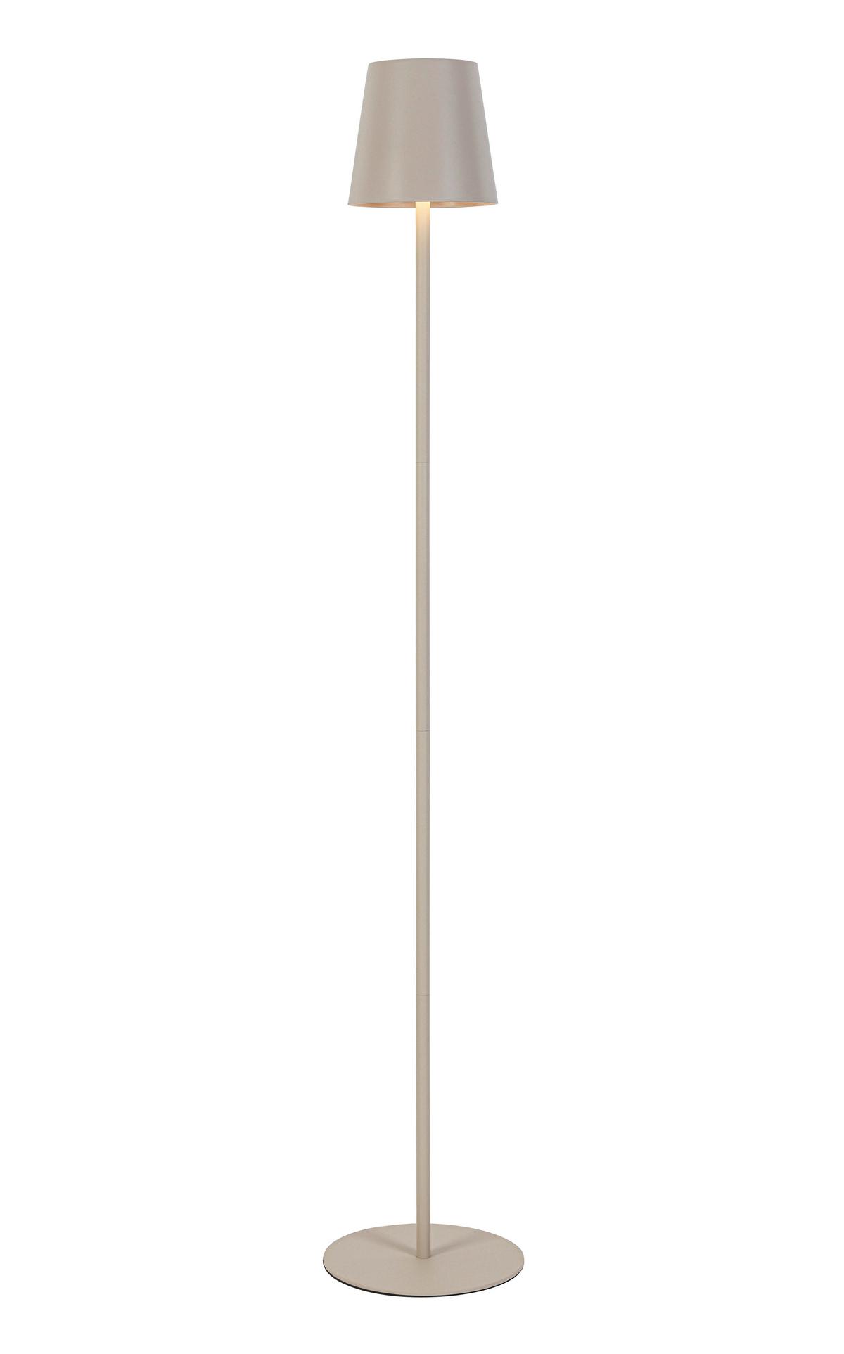 LED-Stehleuchte Liliana - Sandfarben/Weiß, MODERN, Kunststoff/Metall (22/130cm) - Luca Bessoni