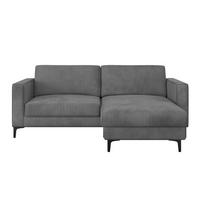 Ecksofa Atlanta dunkelgrau, 210x149cm - Dunkelgrau/Schwarz, Trend, Holz/Textil (210/149cm)