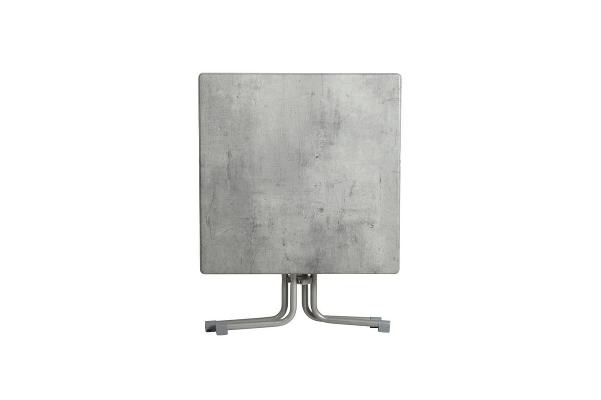 Gartentisch Klappbar Acamp Metall/holzwerkstoff L: 70 Cm - Platinfarben/Grau, Basics, Holzwerkstoff/Metall (70/70/72cm) - Gardenson
