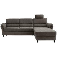 Ecksofa Cavoli Graubraun S: 279x176 cm - Graubraun/Schwarz, MODERN, Textil (279/176cm) - Livetastic