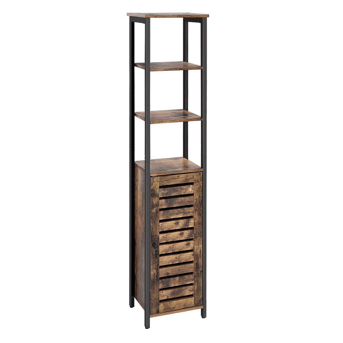 Aufbewahrungsregal B: 37 cm Braun/Schwarz - Schwarz/Braun, Trend, Holzwerkstoff/Metall (37/167/30cm) - Boxxx