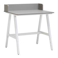 Písací stôl EMMELIE - sivá/biela, Modern, kov/kompozitné drevo (80/54-85/60cm) - Mömax