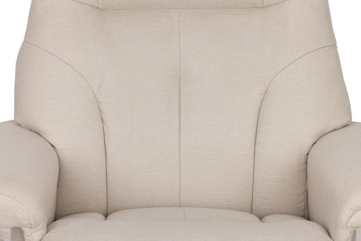 Relaxsesselset Serenity Creme B: 80 Cm - Creme/Naturfarben, Design, Holz/Textil (80/109/79cm) - Livetastic