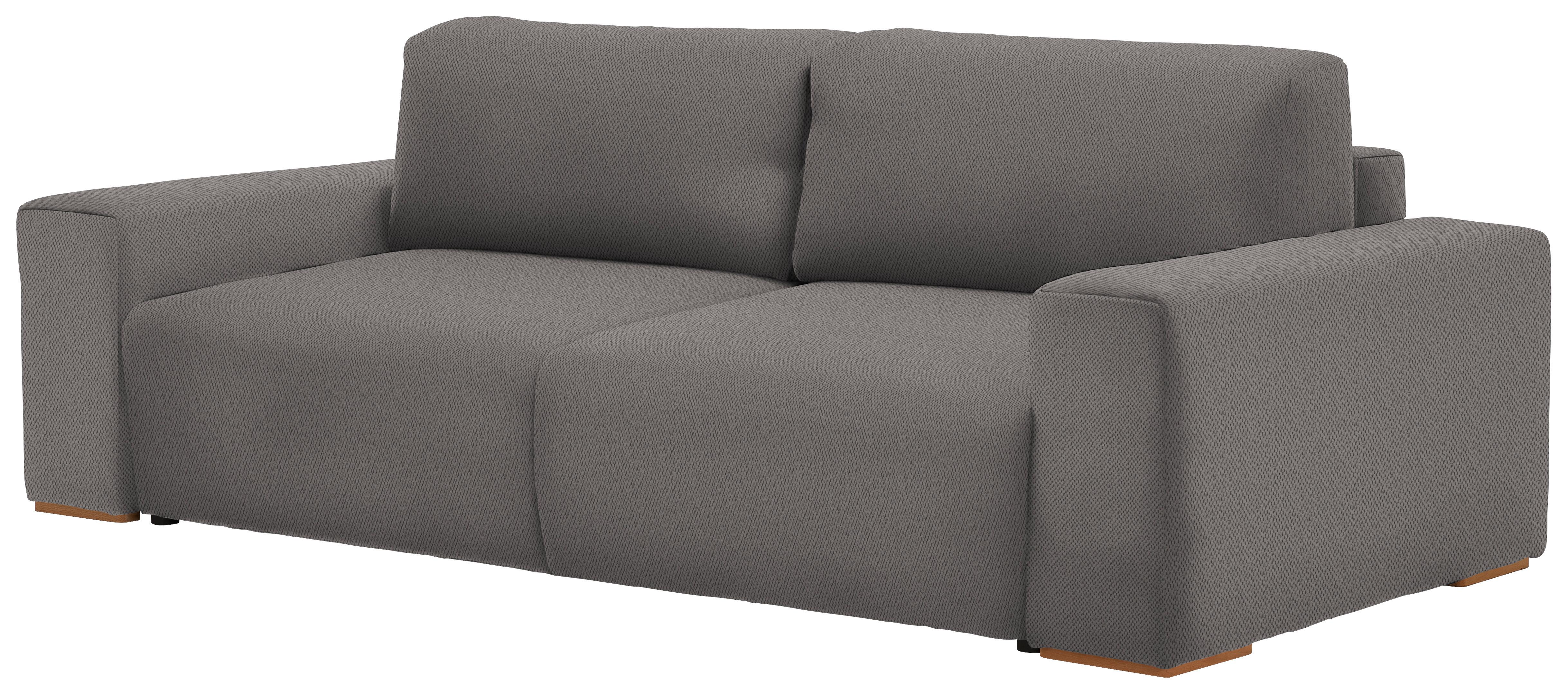 Schlafsofa Vouge Grau Bxhxt: 255x86x123 Cm - Buchefarben/Schwarz, KONVENTIONELL, Textil (255/86/123cm) - Livetastic