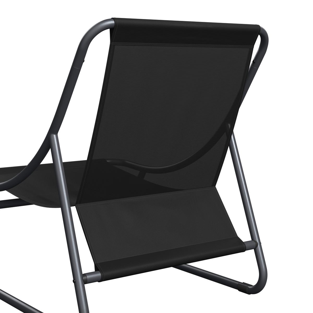 Loungesessel Kairo - Dunkelgrau/Anthrazit, MODERN, Textil/Metall (68/36/65cm) - Beldano