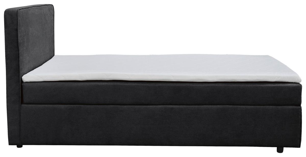 Boxbett Jubi 90-A - Anthrazit/Schwarz, KONVENTIONELL, Holz/Textil (90/200cm)