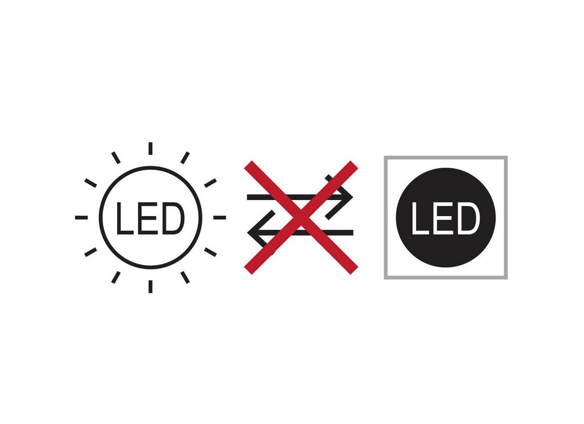 Luca Bessoni LED-Schreibtischlampe Uschi dimmbar Weiß, LED-Anzeige
