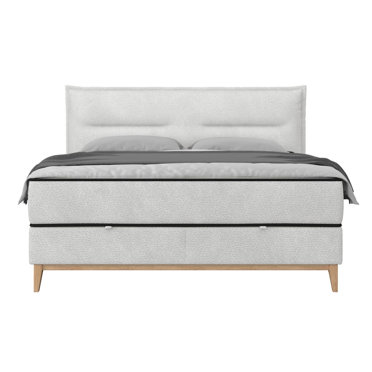 Boxbett Smile inkl. Matratze 180x200 - Silberfarben, KONVENTIONELL, Holz/Holzwerkstoff (180/200cm) - James Wood
