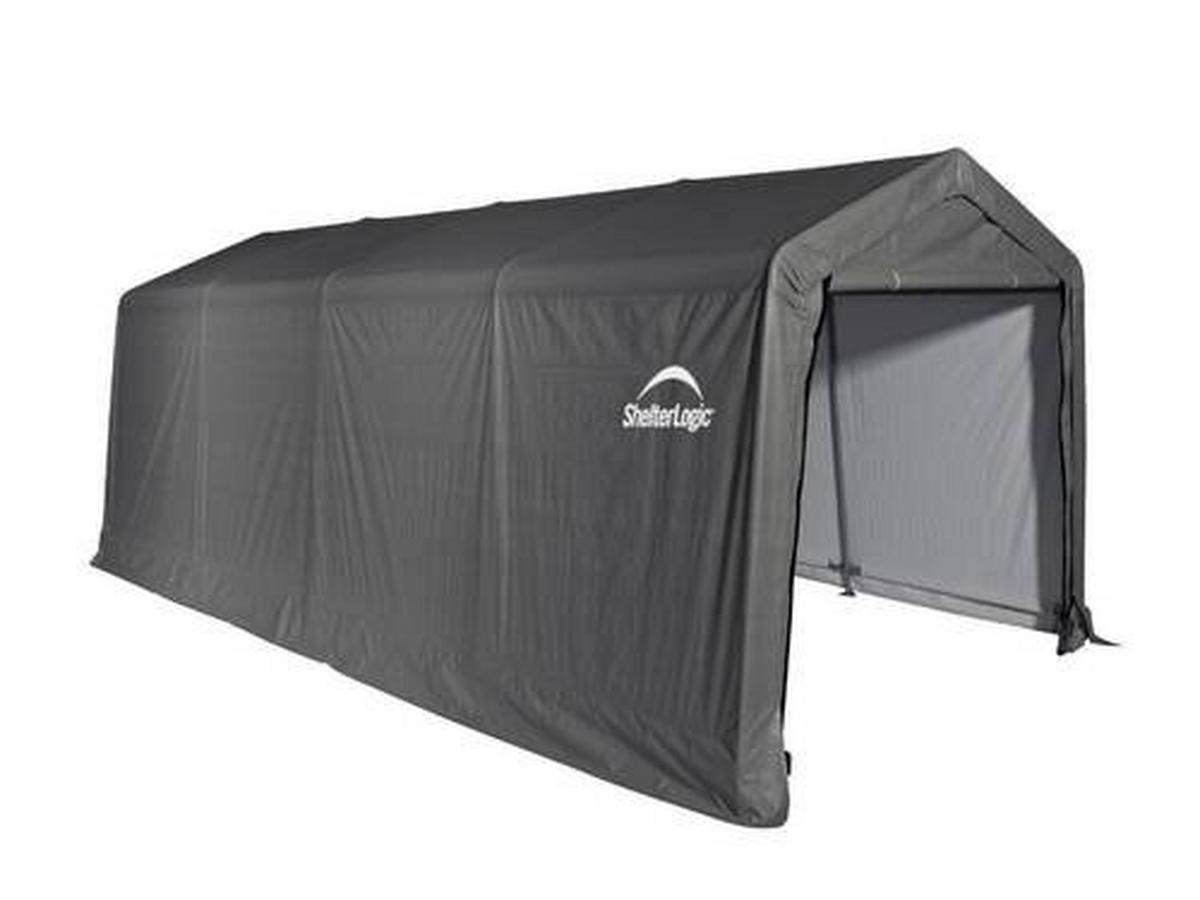 Zeltgarage Garage-In-A-Box 18,3m² - Grau, Basics, Kunststoff (300/240/610cm)