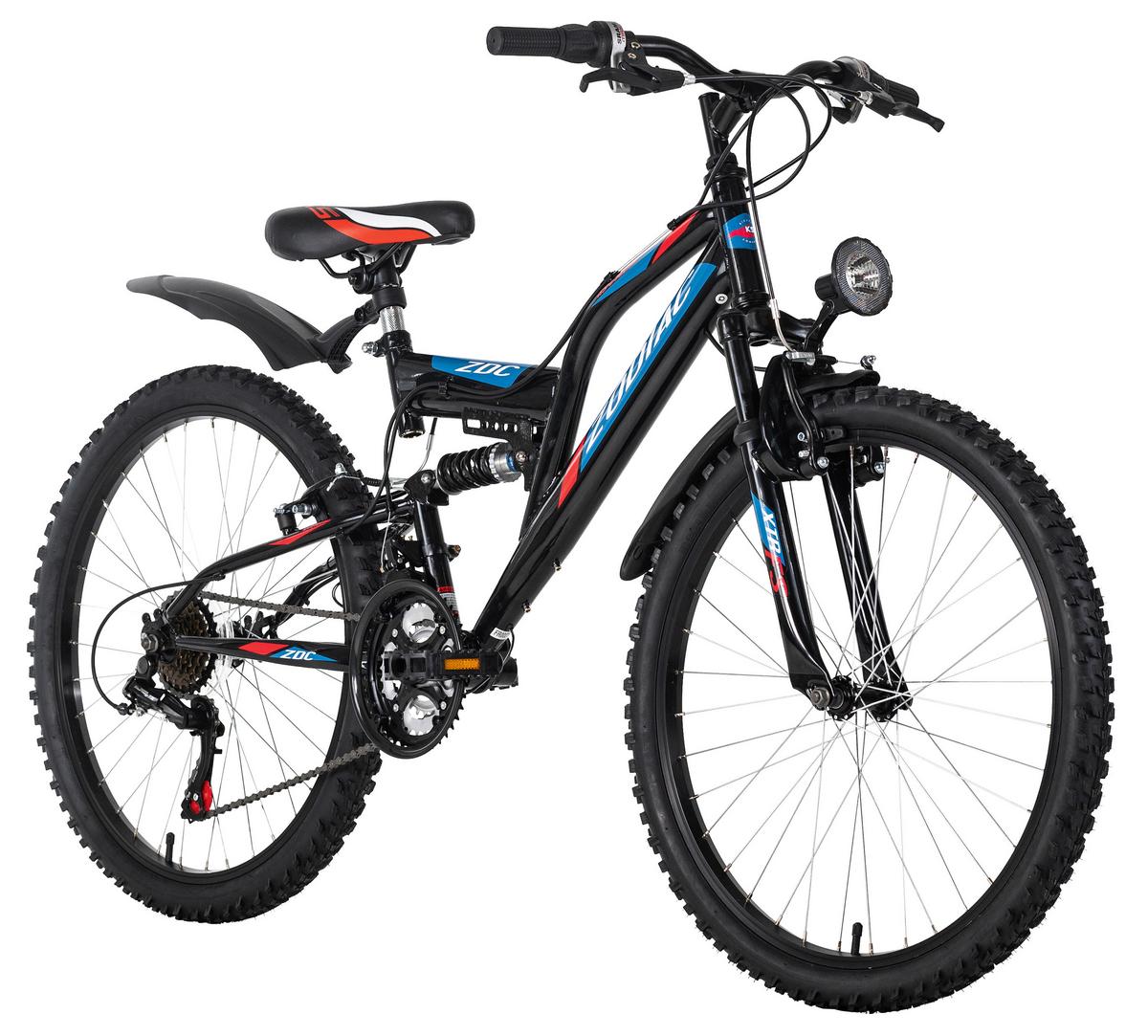 Kinderfahrrad 24 Zoll Zodiac 669k 18 Gänge - Schwarz, Basics, Metall - KS Cycling