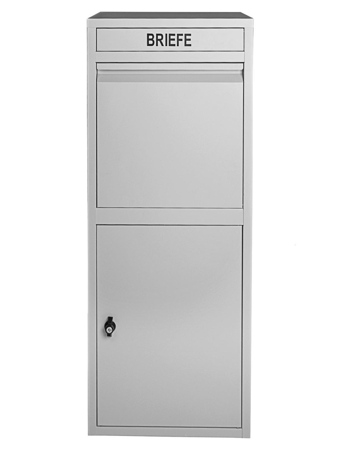Paketbox Mit 2 Schlüsseln Grau H: 103 cm - Grau, Basics, Metall (41/103/38cm)