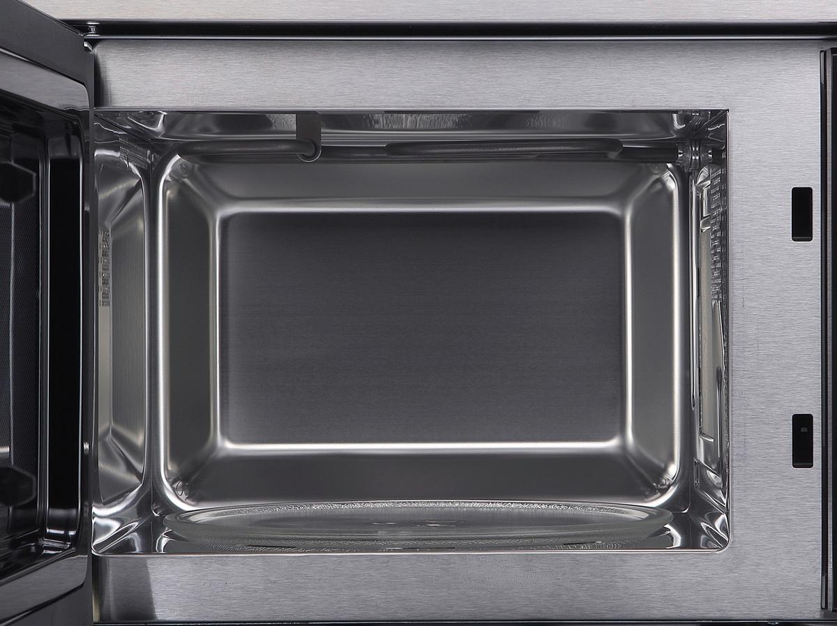 Einbaumikrowelle Respekta Nadia - Edelstahlfarben, Trend, Glas/Metall (59,5/38,8/34,4cm) - Respekta