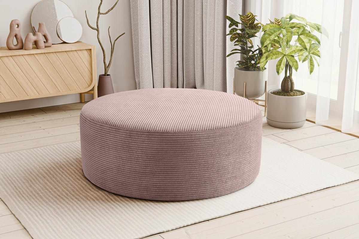 Hocker Kolo Altrosa B: 103cm - Schwarz/Altrosa, Basics, Textil (103/39/103cm) - MID.YOU